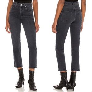Agolde Riley High Waist jeans in black size 28